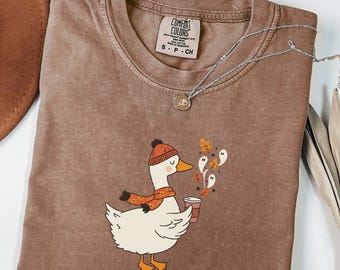 Comfort Colors® Just a Spooky Goose Shirt, Halloween Funny Goose Shirt, Halloween Shirt, Ghost Goose Tee, Spooky Season Shirt, Spooky Tee