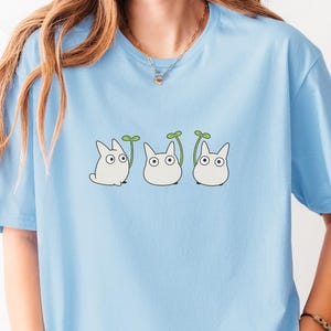 Chibi Totoros Shirt, Cute Forest Spirit Shirt, Cottagecore Anime Gift, Cozy Studio Anime inspired Top, chibi totoro tee