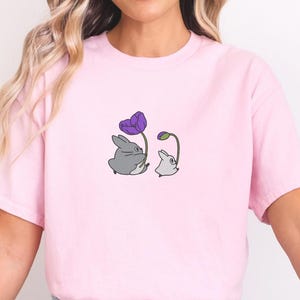 Forest Spirits and Flowers Shirt, Whimsical Nature-Inspired Shirt, Cozy Cottagecore Anime Aesthetic, Cute Forest Spirit Tee