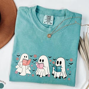 Ghosts Reading Books Shirt, Librarian Ghost Halloween, Halloween Teacher Shirt, Halloween Shirt, Teacher Gift, Boo School
