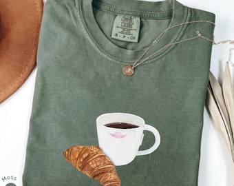 Brunch Shirt Aesthetic Croissant Shirt French Pastries Paris Shirt French Tee Croissant Gifts Y2K Shirt Breakfast Club Galentines Brunch
