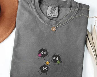 Sprites Cozy Comfort Colors® T-Shirt, Studio Inspired Cottagecore Tee, Cute Anime Aesthetic Shirt, Cozy Autumn Whimsy Gift