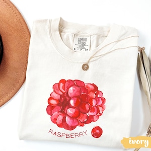 Raspberry Retro Commercial Graphic Shirt, Vintages Raspberry Label T-Shirt, Fruit Lover Tee, Cute Unisex Adult Graphic T Shirt, Cool Gift