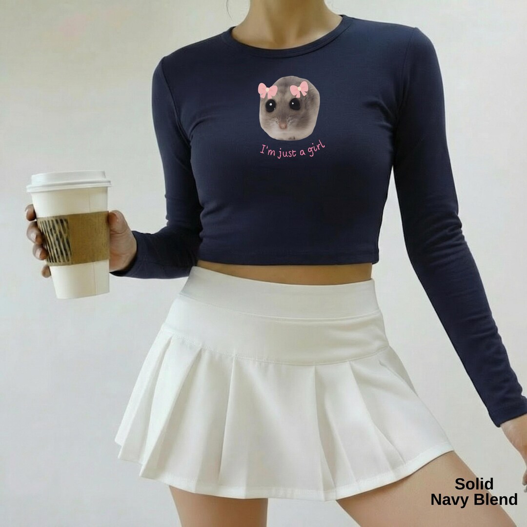 I'm Just A Girl Hamster Meme Bella Canvas Baby Tee, Popular Meme Shirt ...