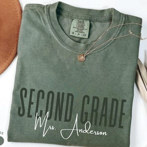 Comfort Colors® Teacher Shirt, Second Grade Teacher Shirt, 2nd Grade Teacher Shirt, Back to School Shirt, Custom Teacher Appreciation Tee