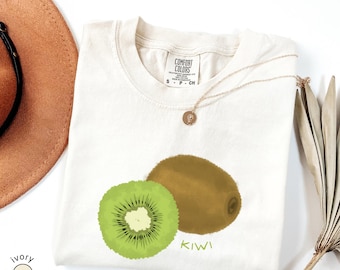 Camiseta Kiwi estilo vintage de los 90, camiseta Kiwi Y2K de Retro Comfort Colors®, camisetas para amantes de la fruta, camiseta de comida, camiseta divertida de frutas, camiseta de la suerte de los 2000