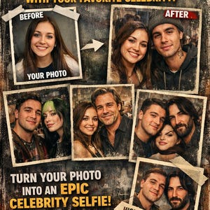 Custom Grunge Selfie Portrait im Promi Style: Vintage Film Effekt (Digitaler Download)