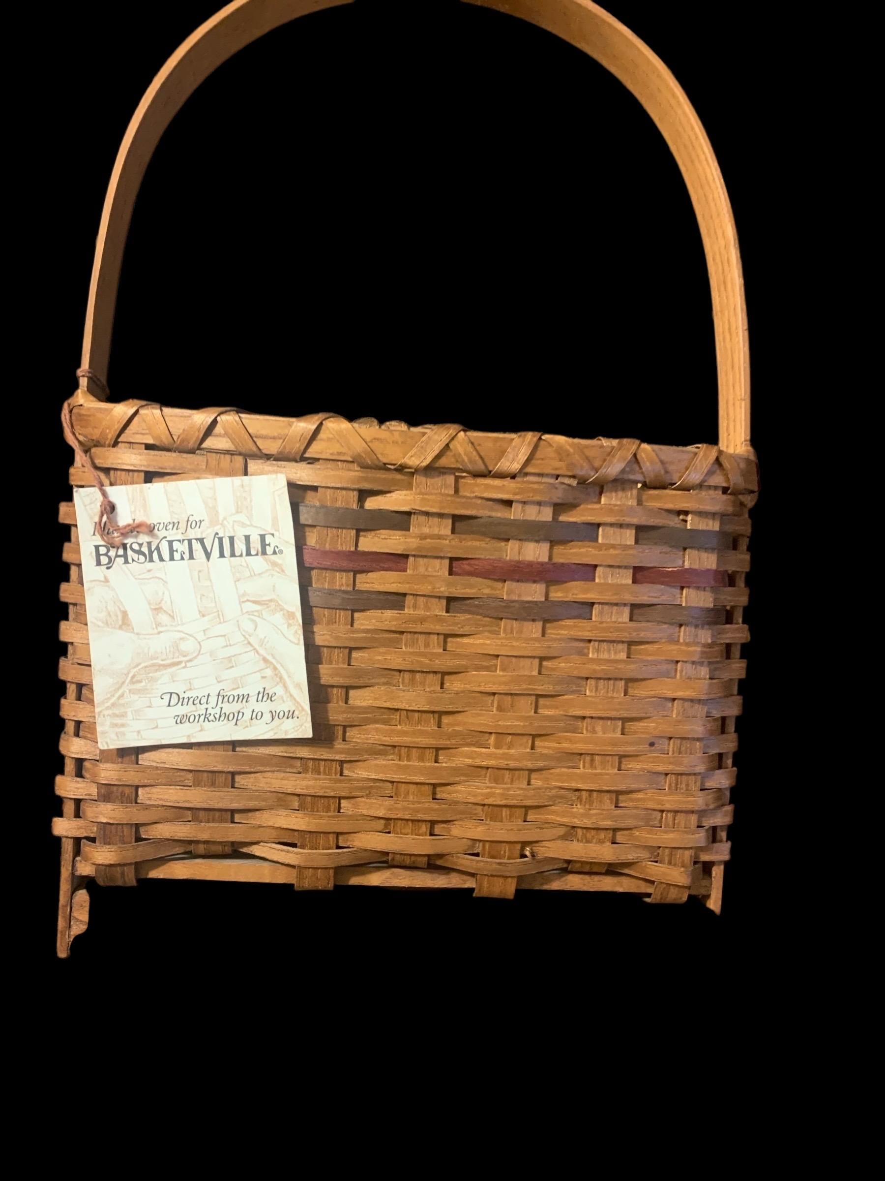 木製バスケット（持ち手付き）　Basketville 木製バスケット（持ち手付き） Basket Ville