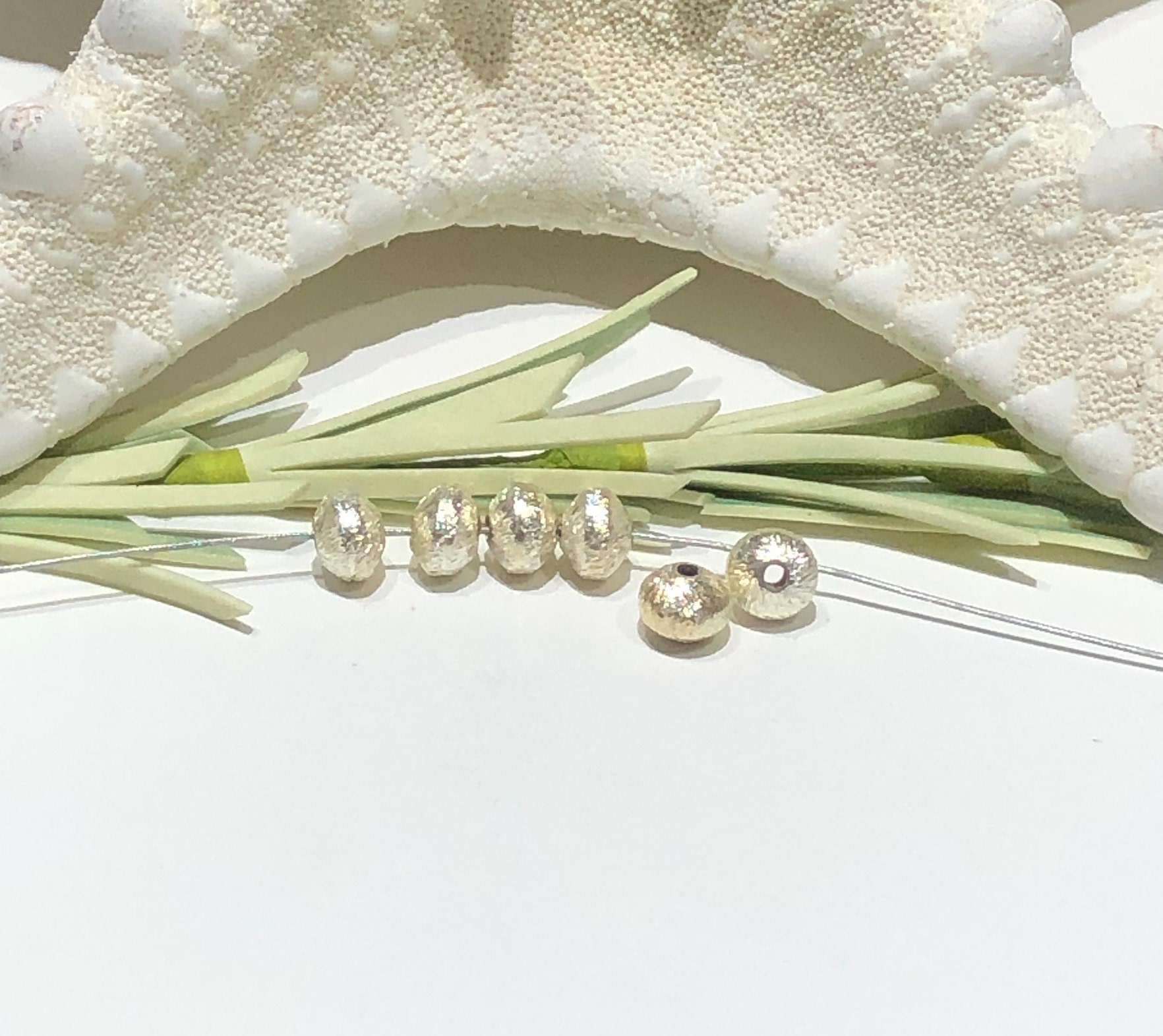 6 piezas 6mm cepillado plata esterlina latón espaciador | Etsy