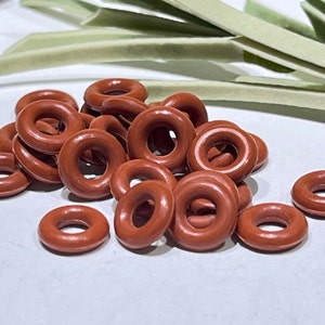 25 Clay Brown Rubber O Rings: 7mm, 14 Gauge, Jewelry Supply