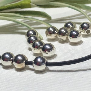 5mm Silver Plated Brass Beads: Round Bead Spacers, Jewelry Making (12 Piece)