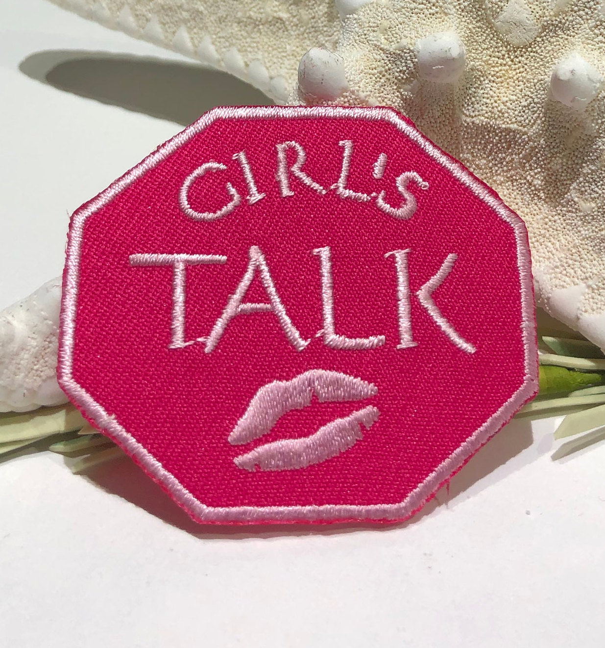 1 Piece Girl S Talk Lip Applique Emboidered Etsy Ireland