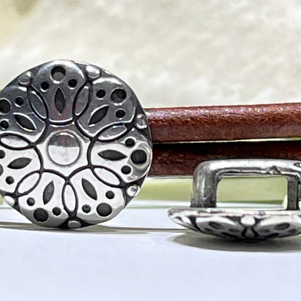 Leather Cord Slider Etsy