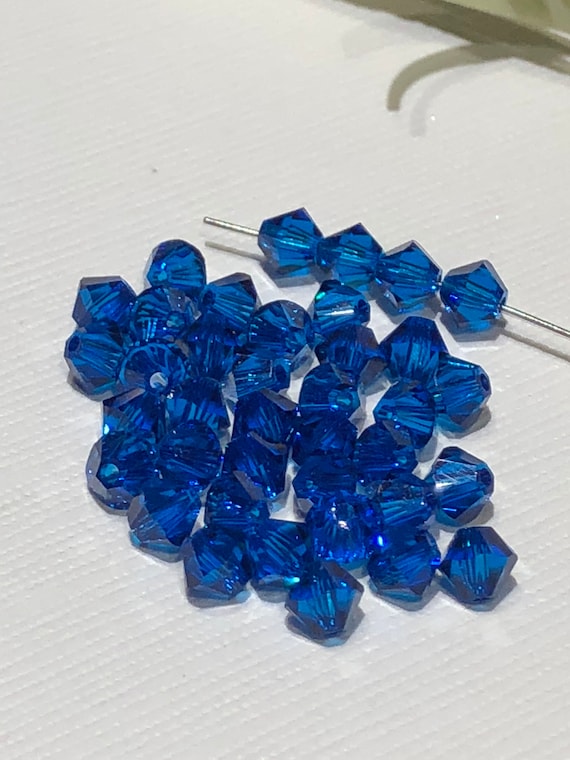 12pc Swarovski Crystal Topaz AB2X 6mm Bicone 5328 Beads; SALE PRICE