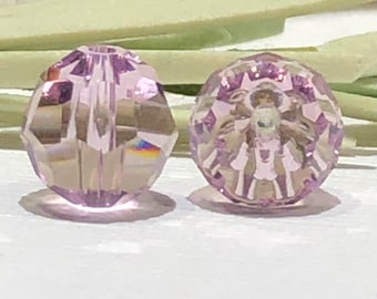 6 Piece - 8mm Light Amethyst Purple-Round Series 5000-Genuine Swarovski Crystals-Crystallized-June Birthstone-Birth Month-Birthstone Crystal