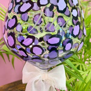 Collezione Leopard Lover - Bicchieri da vino con stampa animalier dipinti a mano - Flûte da champagne dipinte, bicchieri divertenti, regalo di compleanno