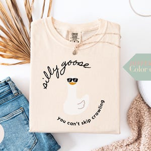 Funny Physical Therapy Silly Goose Unisex Garment-Dyed T-shirt, PT Humor Tee, DPT Graduation Gift, Rehab Therapist Shirt, Light-hearted image 1