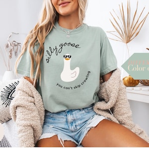 Funny Physical Therapy Silly Goose Unisex Garment-Dyed T-shirt, PT Humor Tee, DPT Graduation Gift, Rehab Therapist Shirt, Light-hearted image 2