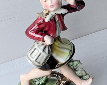 Figurine vintage en porcelaine de Keramos – Stephan Dakon modèle 2171, fille en veste rouge