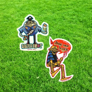 pack 2 grafiche digitali sagomate divertenti,cartoon style,dumb art