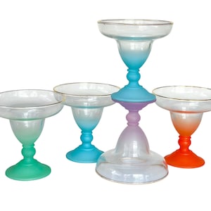 Vintage blendo margarita rim footed glasses