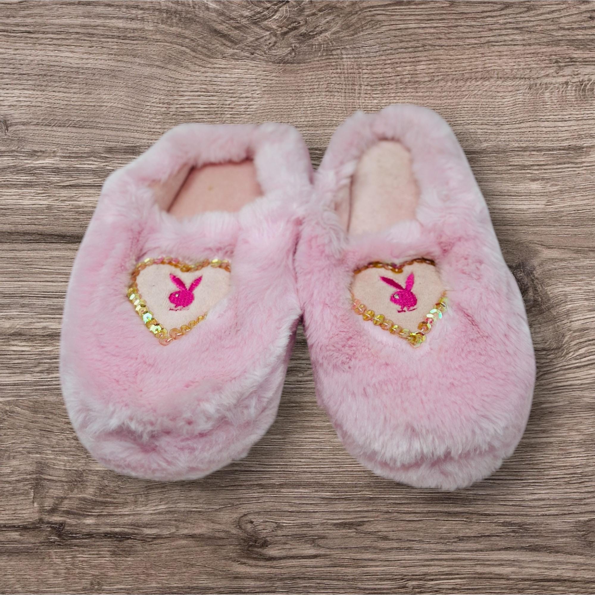 Playboy Logo Bunny Plush Slippers Women main image 3