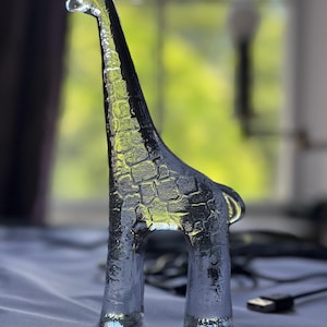 Bertil Vallien VTG 1970&#39; Kosta Boda Glass Zoo Series 7” Giraffe Sweden
