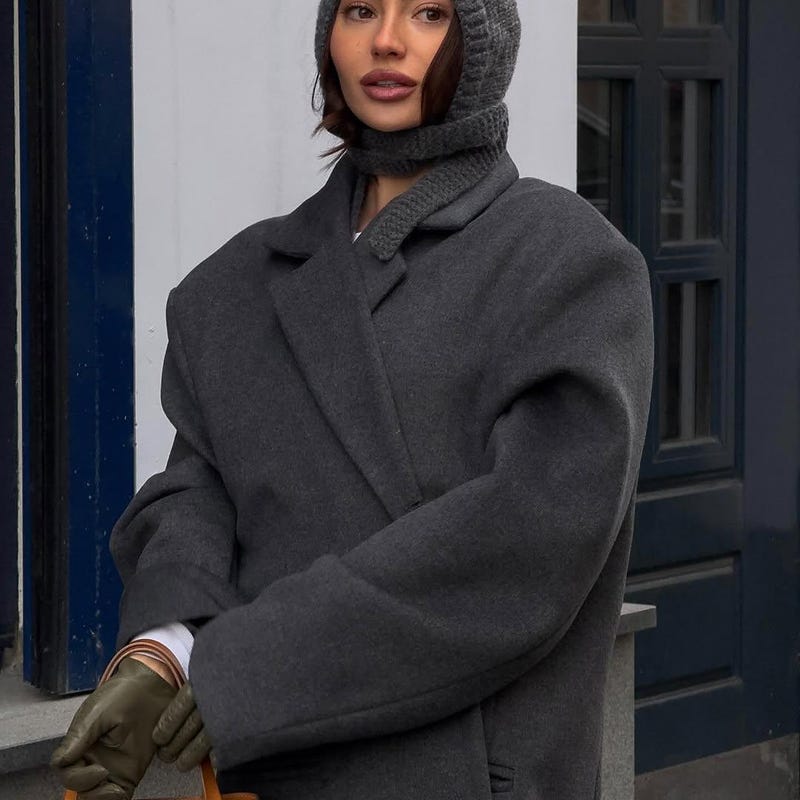 Loose Fit Lined Thistle Coat main image 1