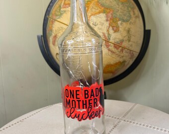 One Bad Mother Clucker Bottle Lamp/Funny Chicken Decor/Farmhouse Lighted Bottle