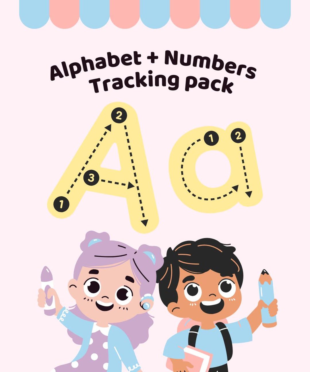 Alphabet and Numbers Tracing Worksheets for Kids | A-Z and 0-9 ...