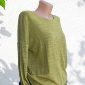Hessnatur Olive Green Long Sleeve Blouse Size 36