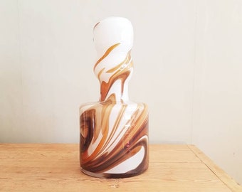 Glass vase vintage handblown swedish , designed, sign Orup, Johansfors glasbruk / 12&quot; x 5 3/4&quot;