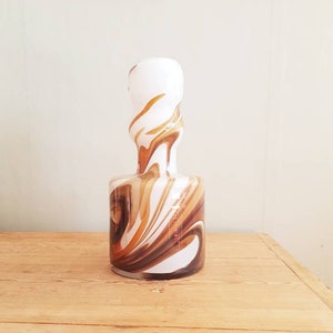 Glass vase vintage handblown swedish , designed, sign Orup, Johansfors glasbruk / 12&quot; x 5 3/4&quot;