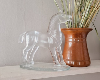 Amazing swedish horse glass figurine / 10 1/2&quot; x 10 1/2&quot; / Kosta Boda / Sweden /Bertil Vallien