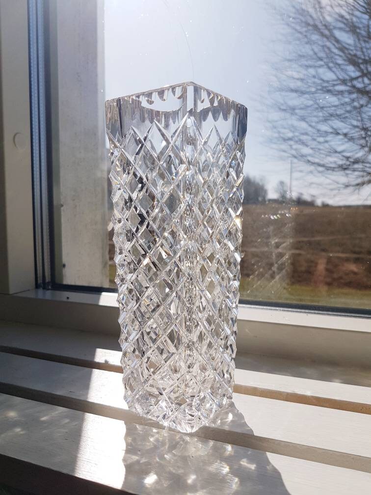 Lovely Swedish Clear Crystal Glass Vase/bowl / Kosta Boda - Etsy