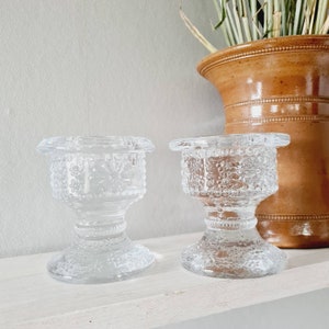 Wonderful BODA clear glass tea light holder from Sweden
