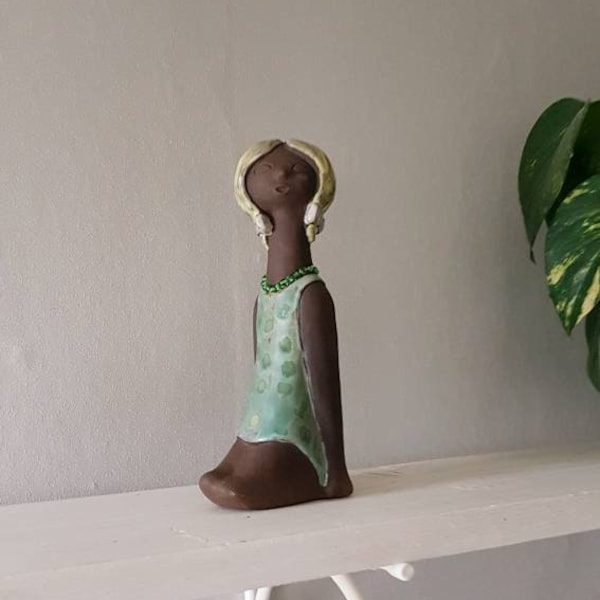 Mid century / retro /ceramics girl figurine,  Design , Ke Iwar, Sweden