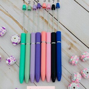 New Style Plastic Beadable Pen – DIY Beaded Pen Base – Customizable Craft Pen – ONE (1) Pen