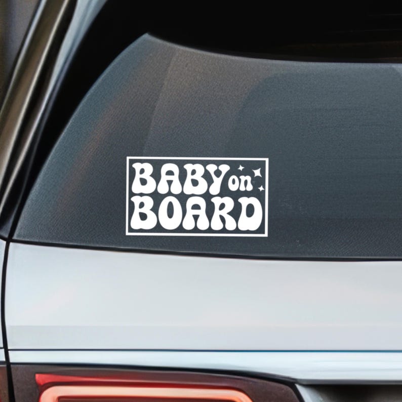 Baby on Board Car Decal for New Mom Minimalist Window Sticker Car ...