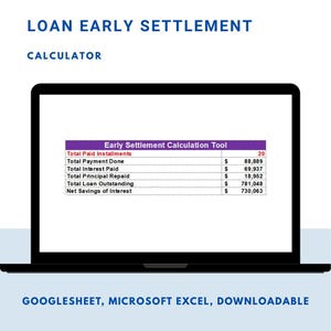 Early Loan Settlement & Interest Savings Calculator