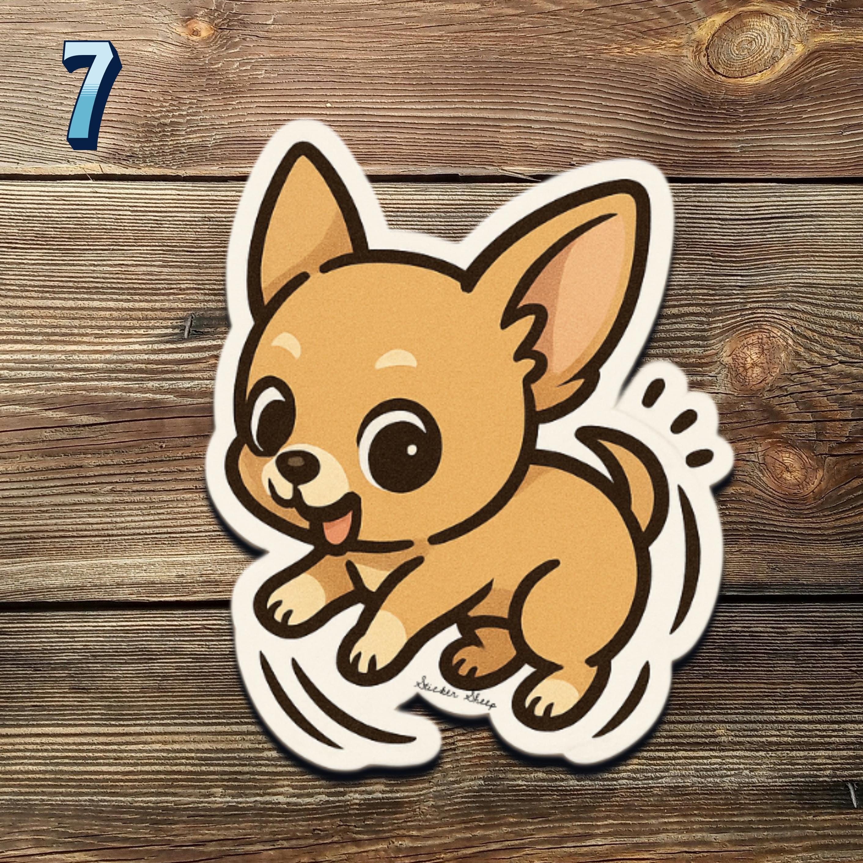 Chihuahua Sticker Bundle – Cute Kawaii Dog Stickers | Vinyl Chibi ...