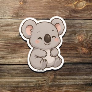 Chibi Koala Sticker – Cute Kawaii Koala Bear Vinyl Decal for Laptop, Water Bottle, Notebook | Australia Animal Gift