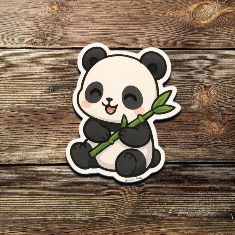 Panda Mini Sticker Panda Stickers - Etsy
