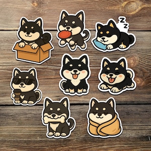 Kawaii Shiba Inu Sticker Pack: Waterproof Vinyl Decals