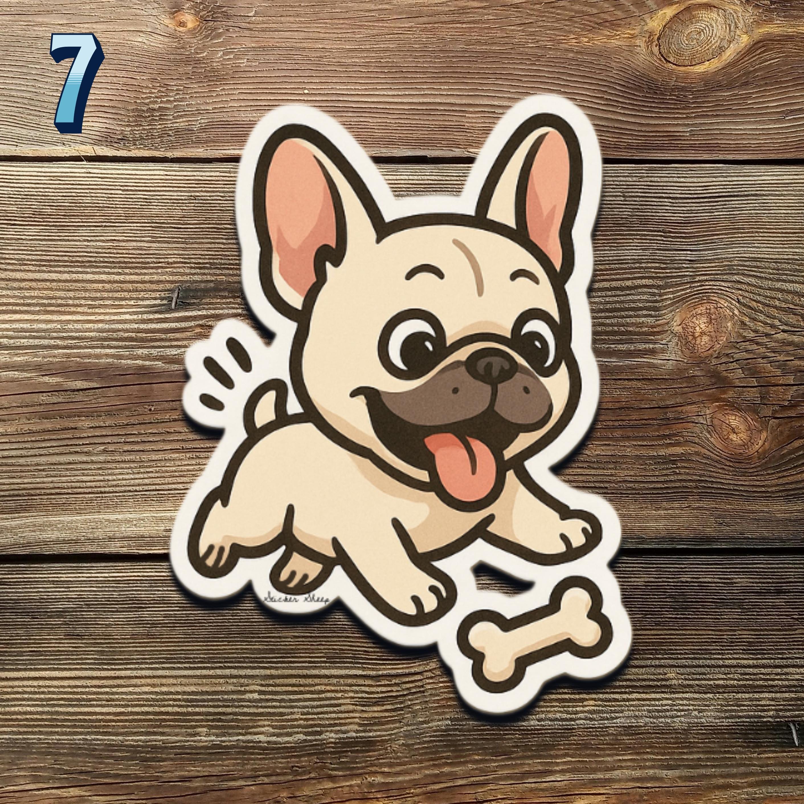 French Bulldog Sticker Pack – Cute Chibi Frenchie Vinyl Decals | Kawaii ...