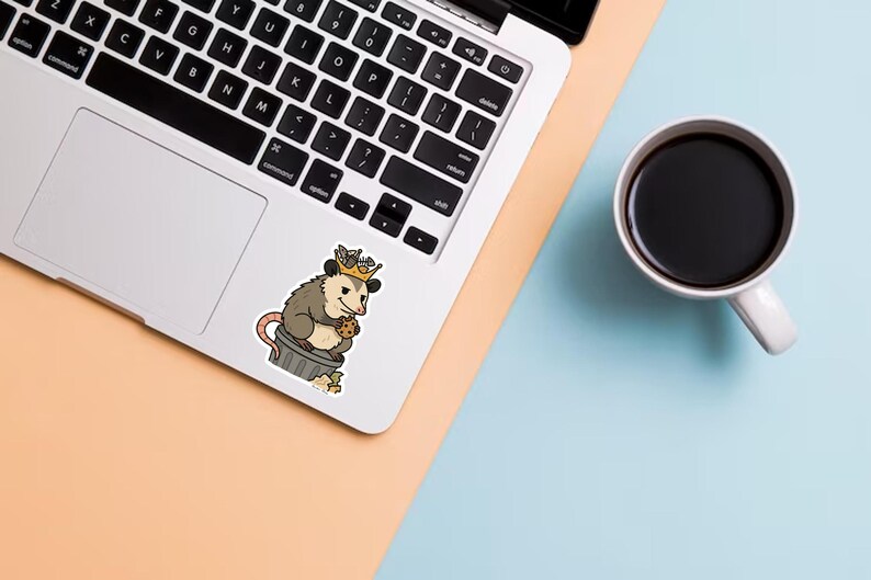 Funny Opossum Trash King Sticker | Meme Vinyl Decal - Etsy