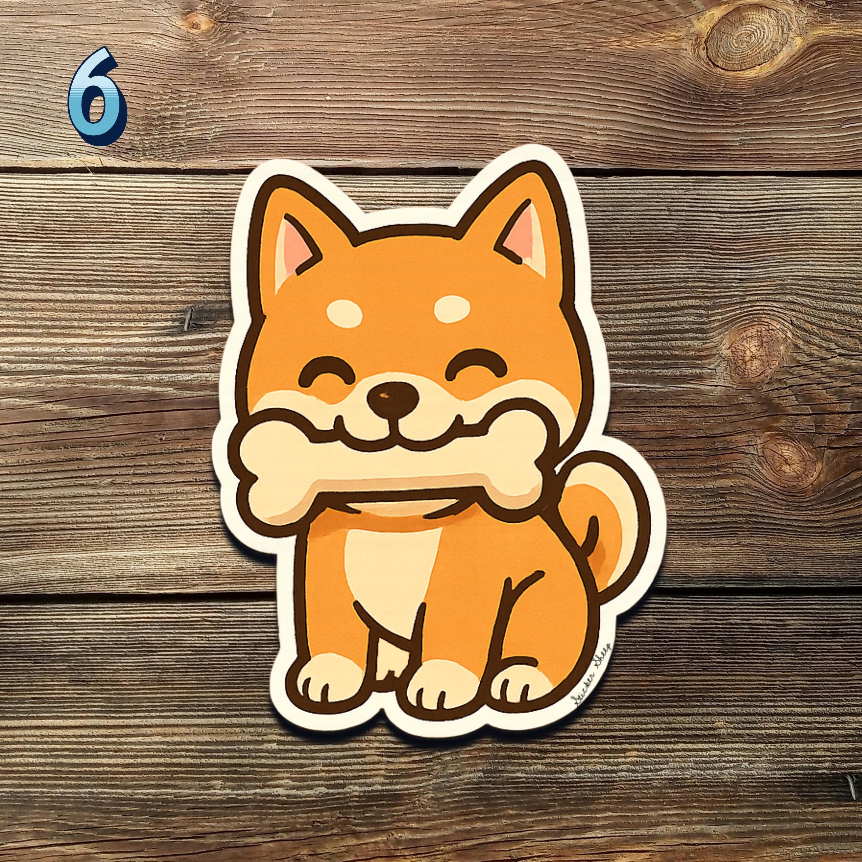 Kawaii Shiba Inu Dog Sticker Pack: Waterproof Vinyl Decals - Etsy