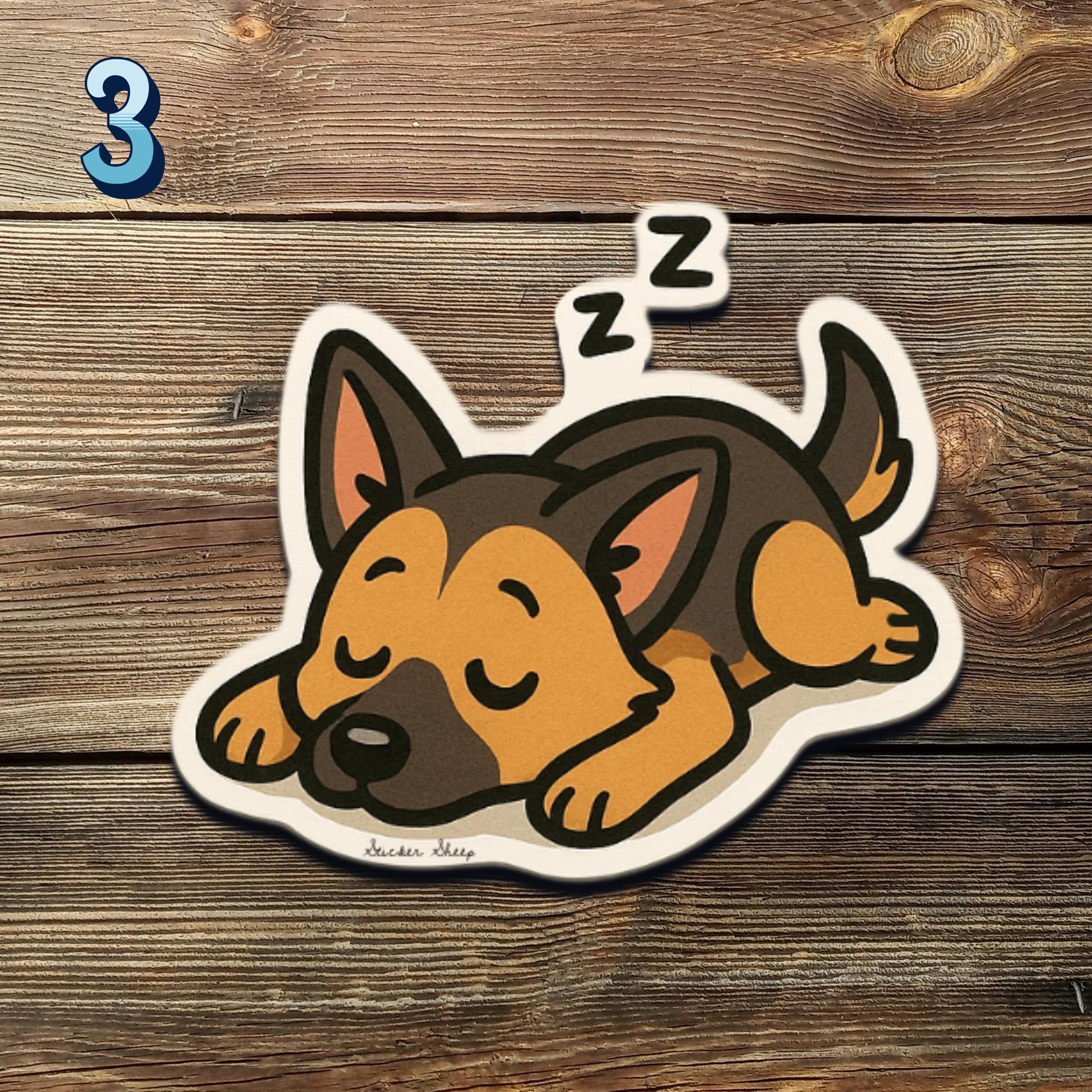Gsd Sticker German Shepherd Sticker Pack | Chibi GSD Vinyl Decals - Etsy