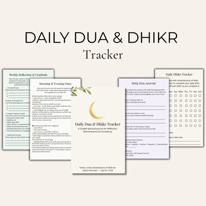 Daily Dhikr & Duas Tracker: Islamic Printable (PDF Download))