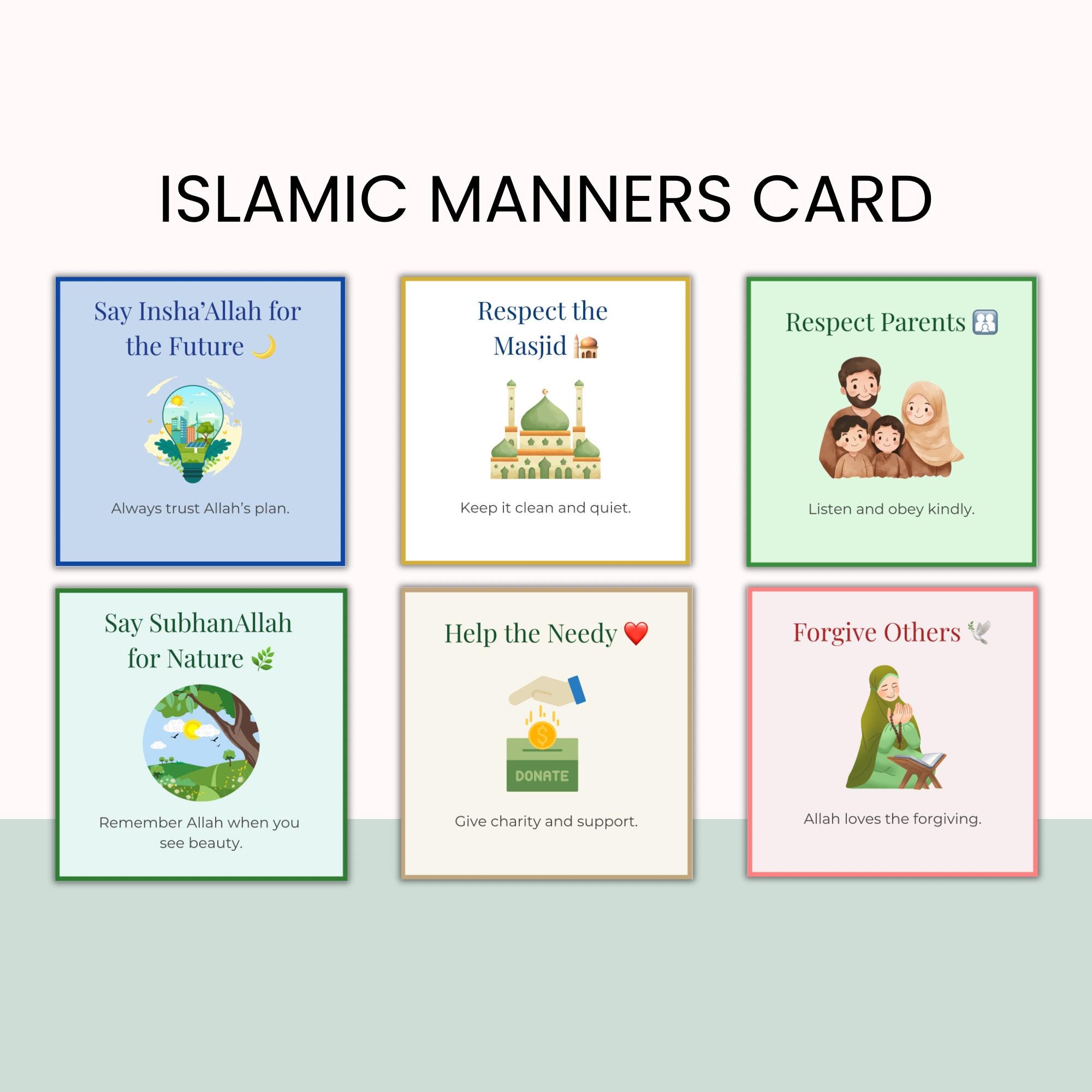 Islamic manners - Etsy México, image size:2000x2000